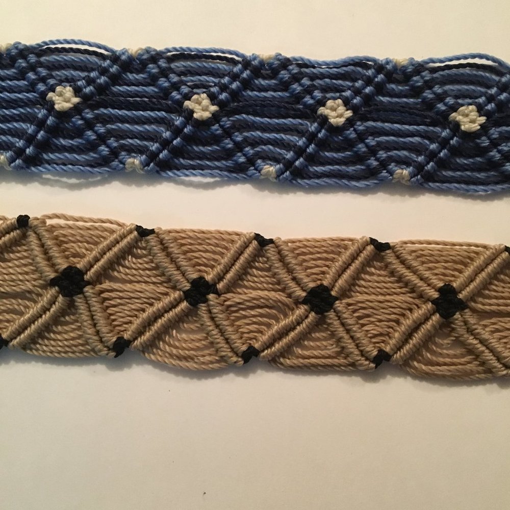 2 Vintage Macrame Belts